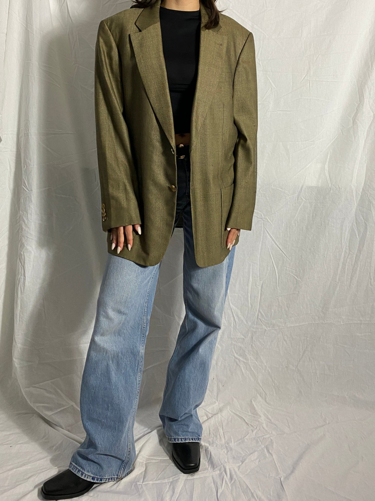 Italienischer Blazer in Khaki