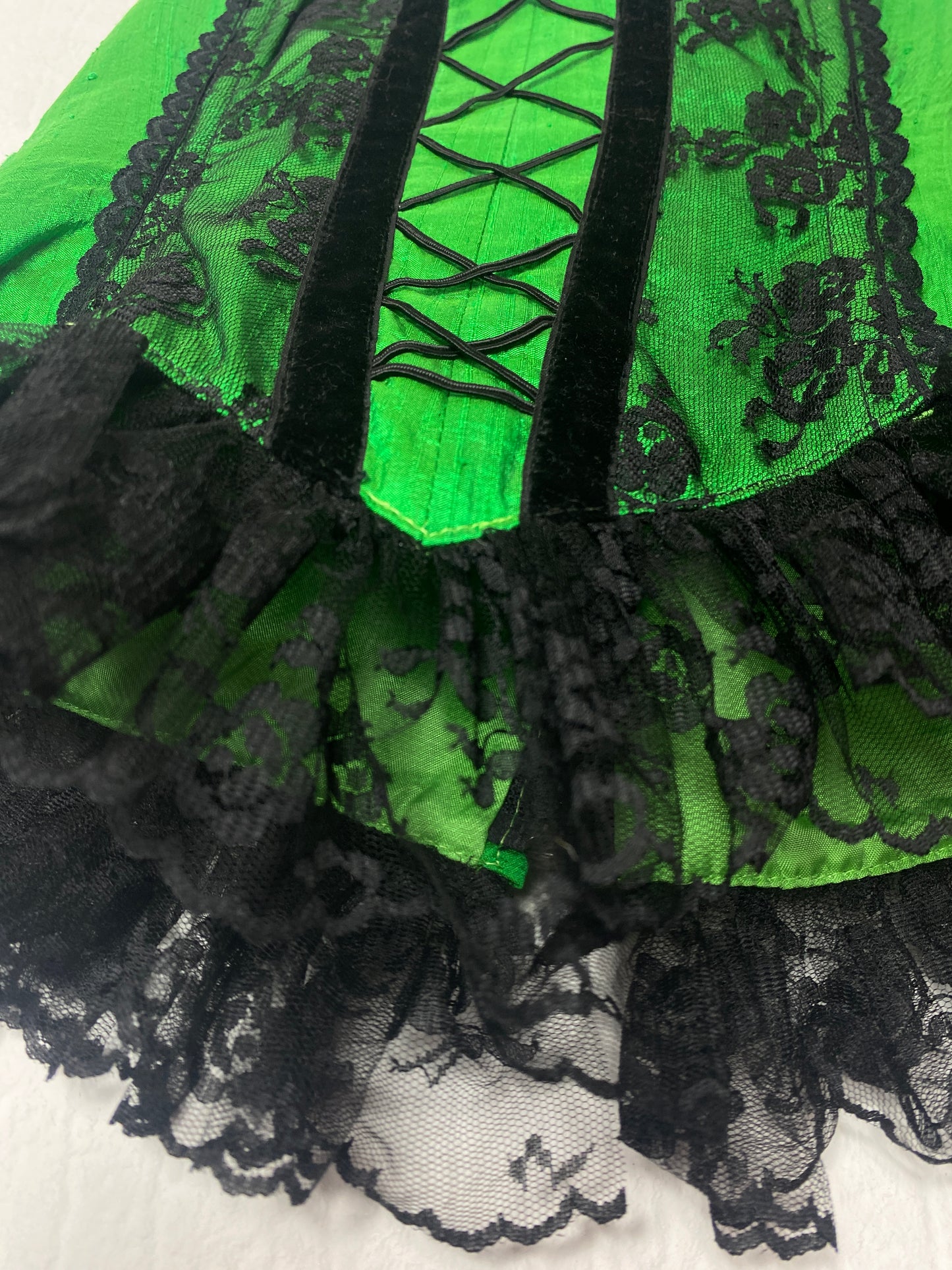 emerald green corset