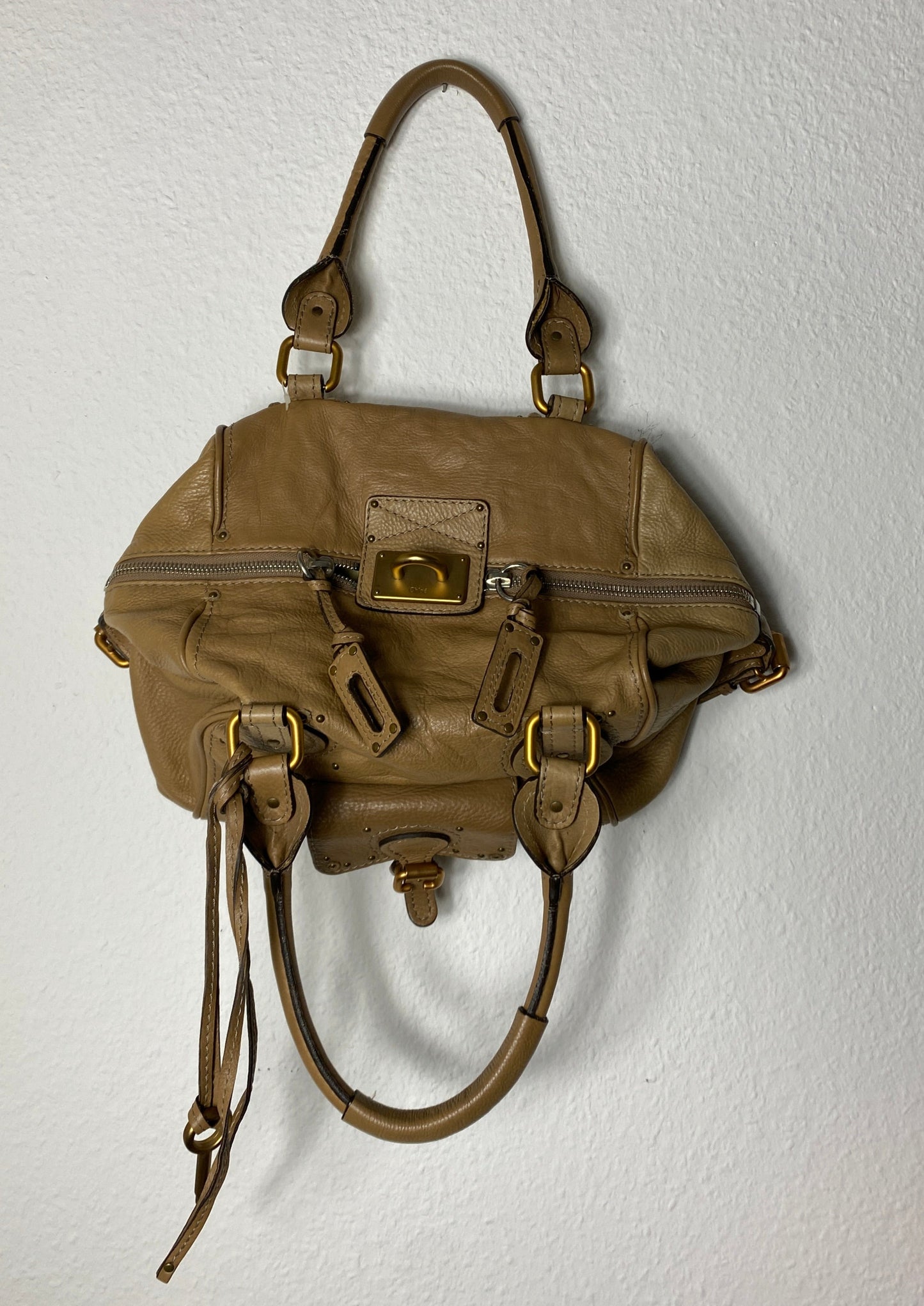 second-hand leder tasche chloé
