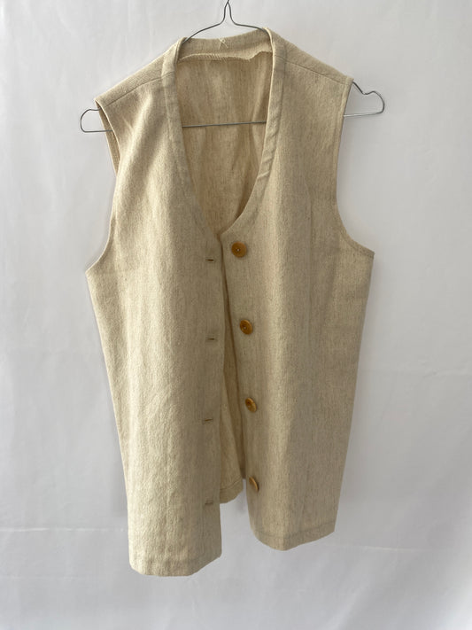 Handgewebte Leinen Weste