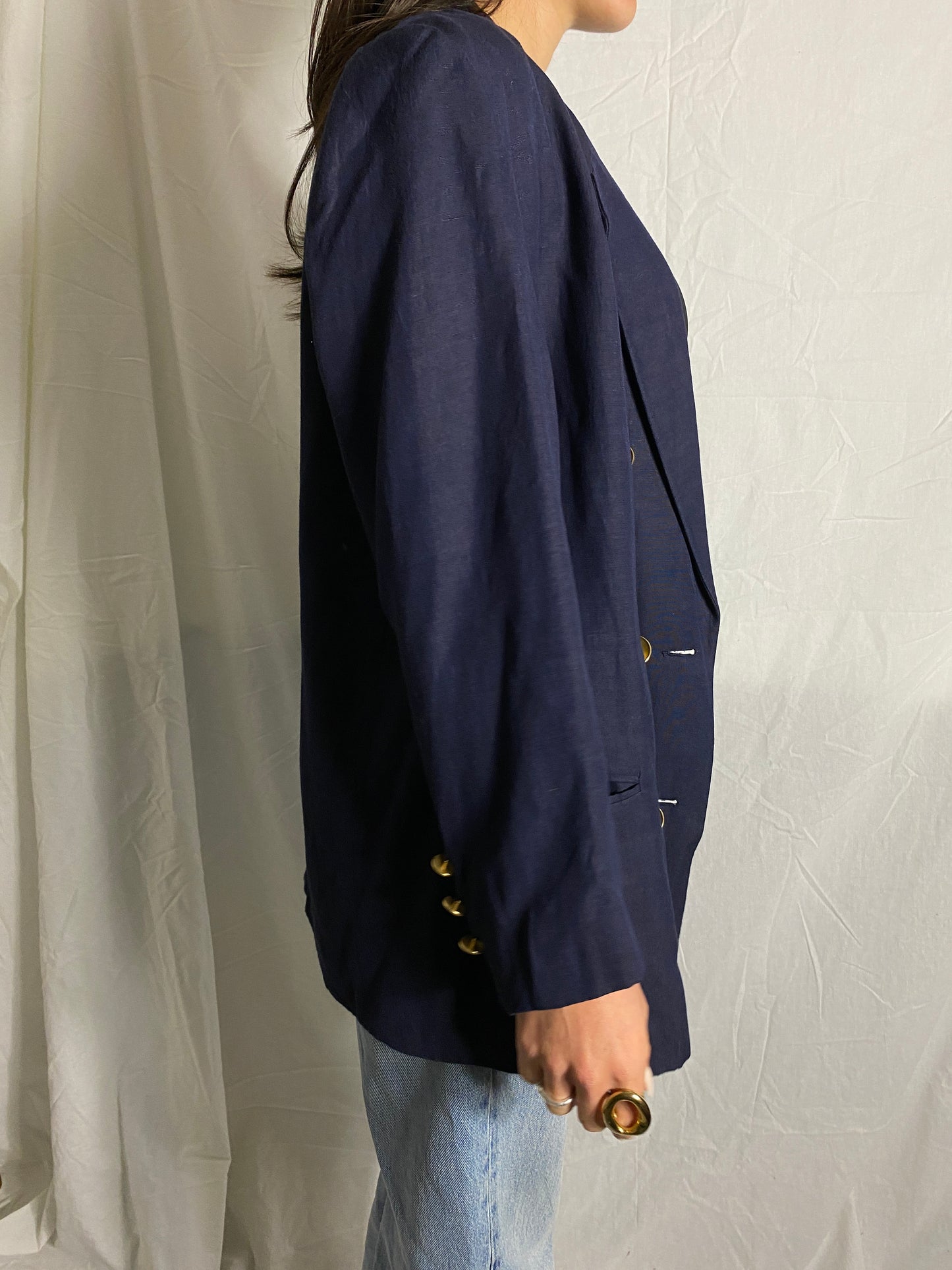 Zweireiher Leinen Blazer