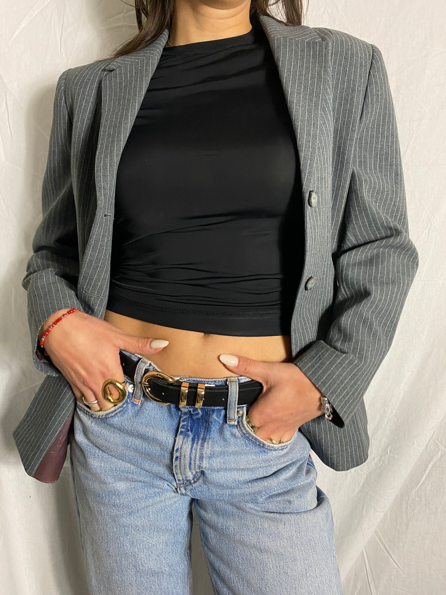 Taillierter Nadelstreifen Blazer