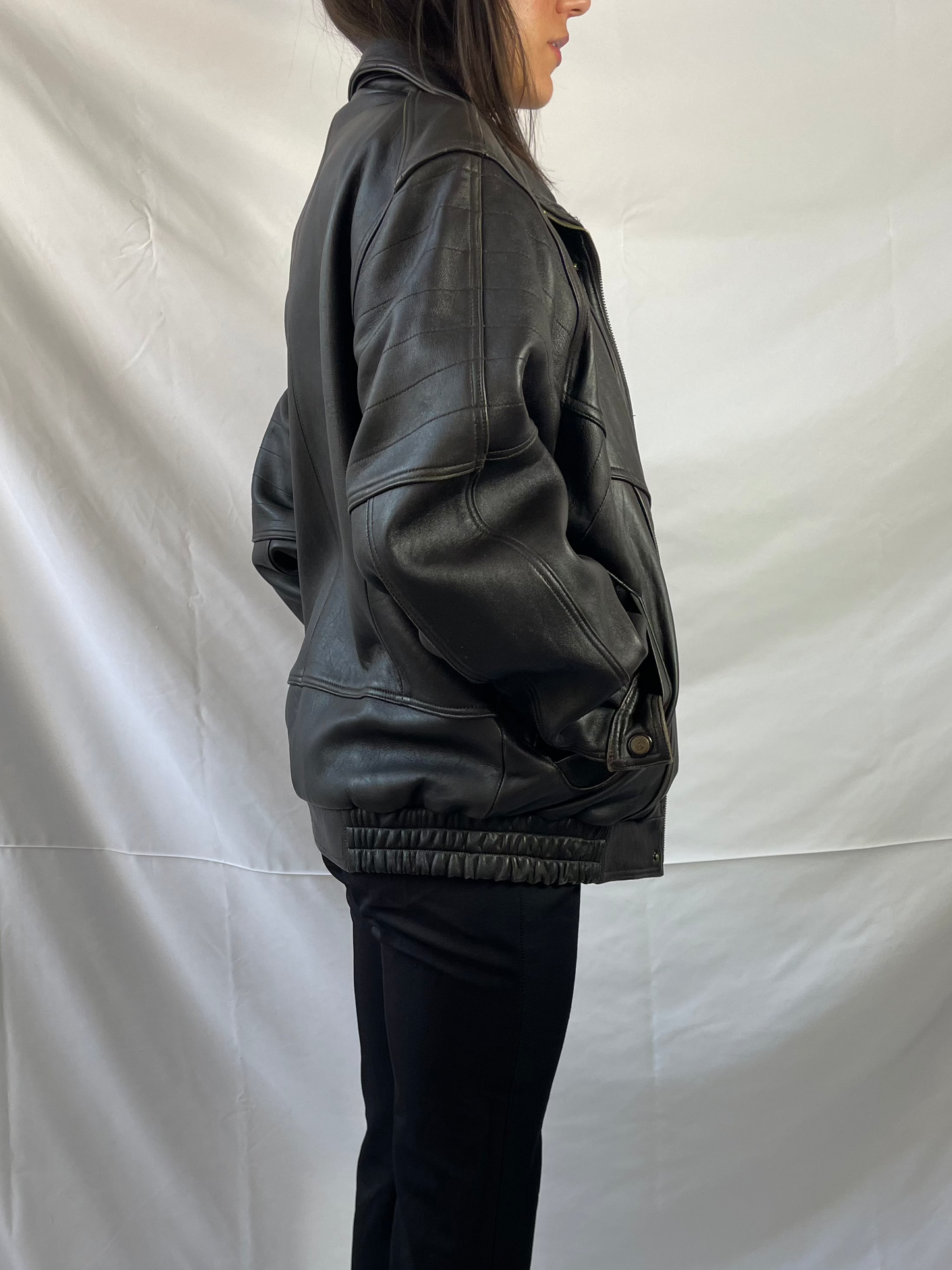 Verwaschene Lederjacke