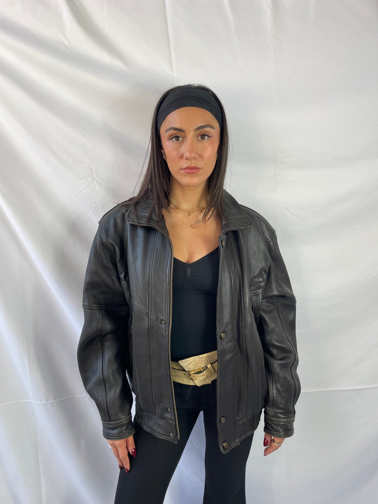 Verwaschene Lederjacke