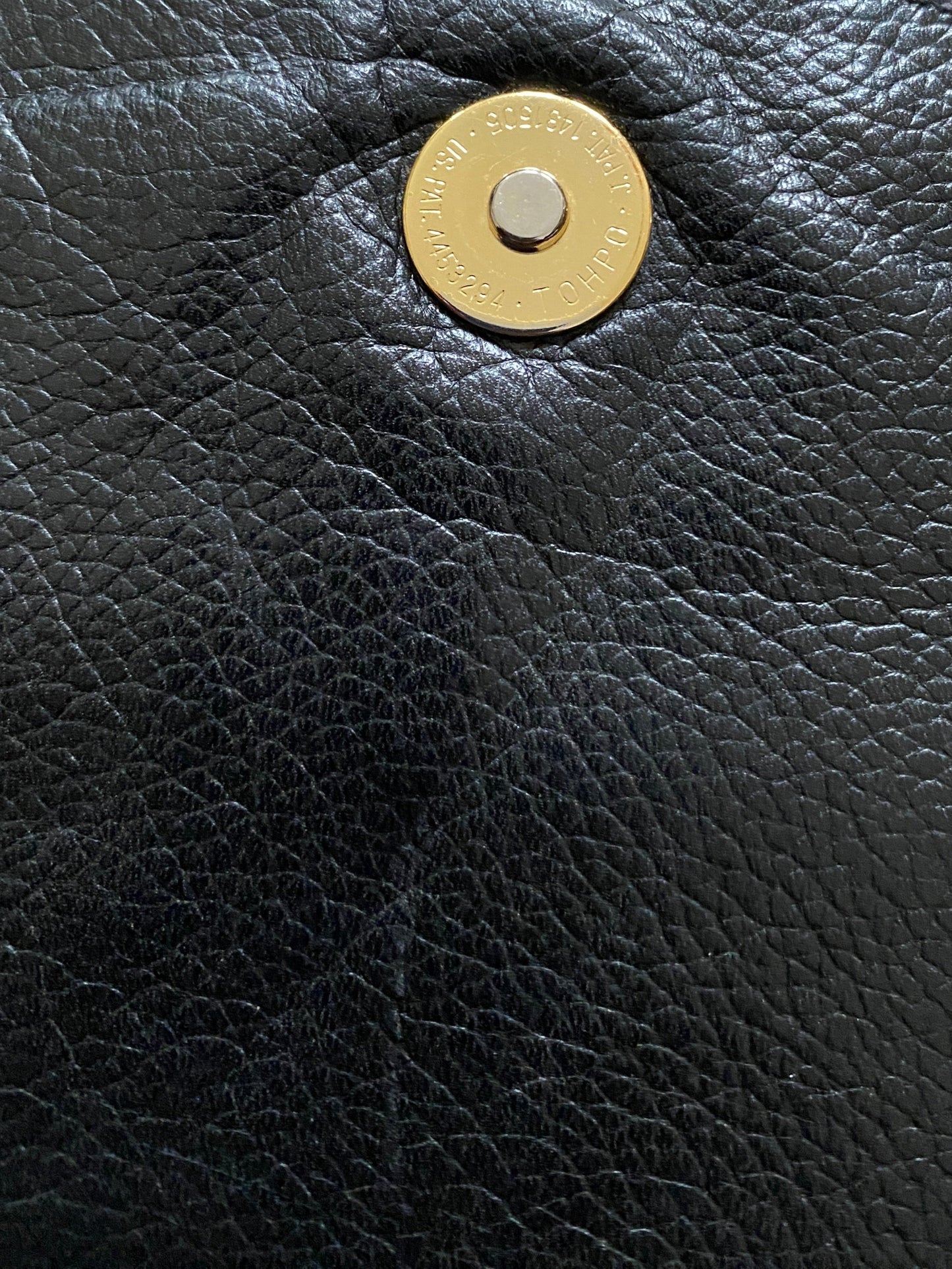 Schwarze Gucci Lederclutch