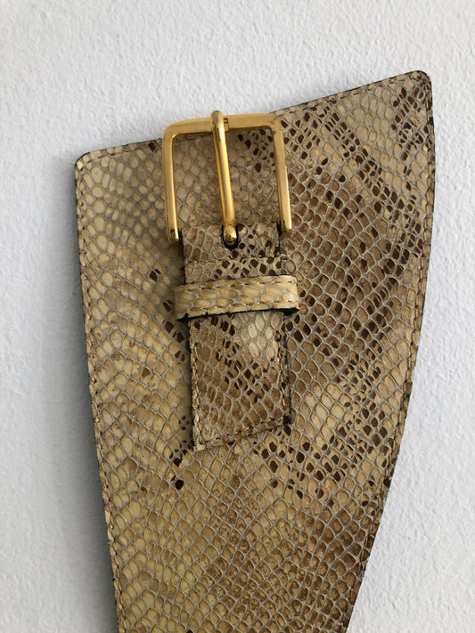 Ledergürtel Schlangenoptik
