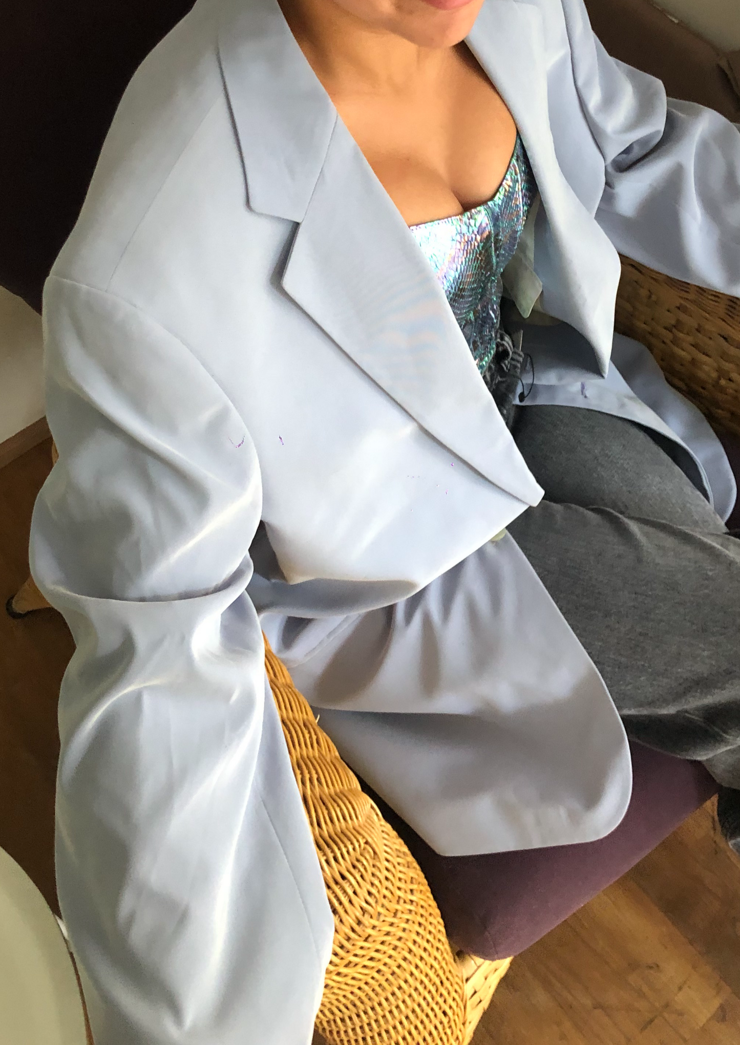 Oversized Baby Blue Blazer