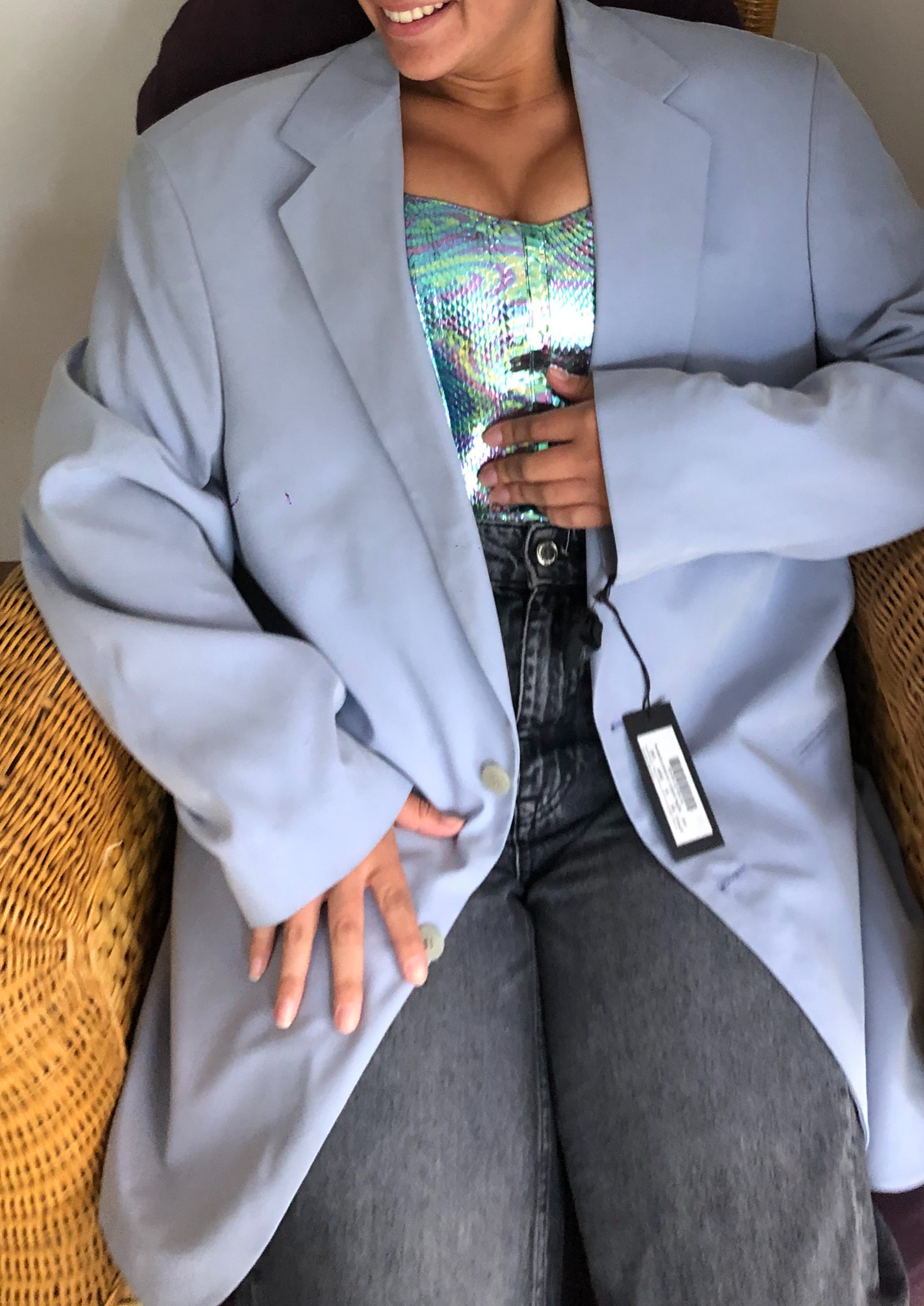 Oversized Baby Blue Blazer
