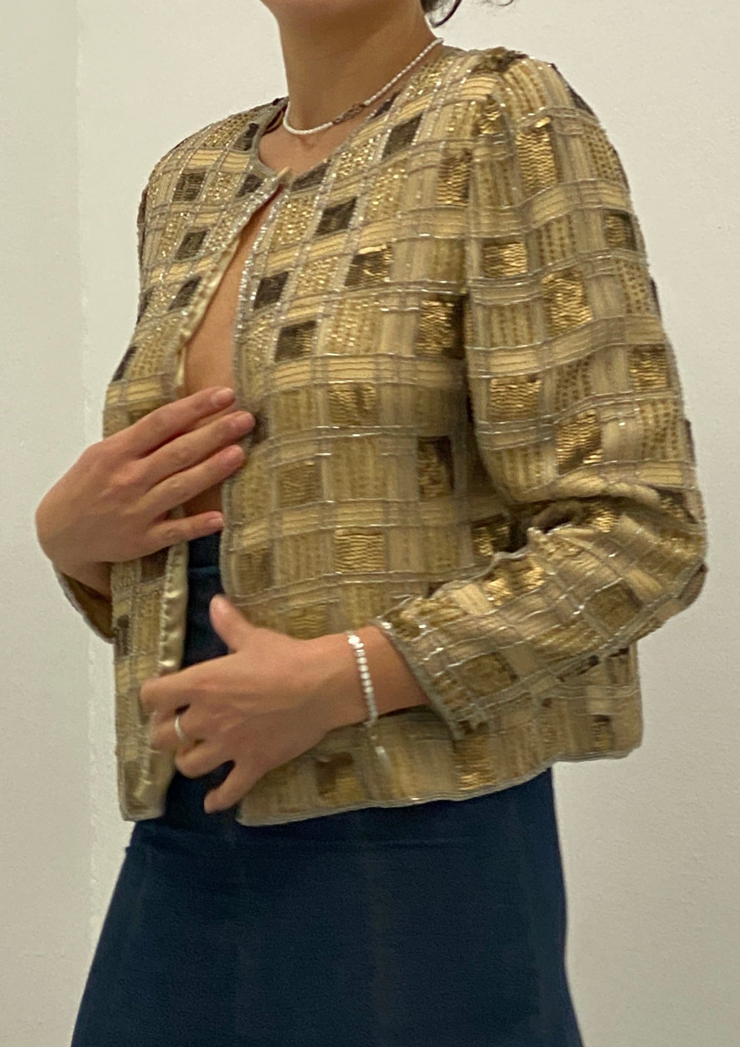 Goldenes Pailletten Jäckchen