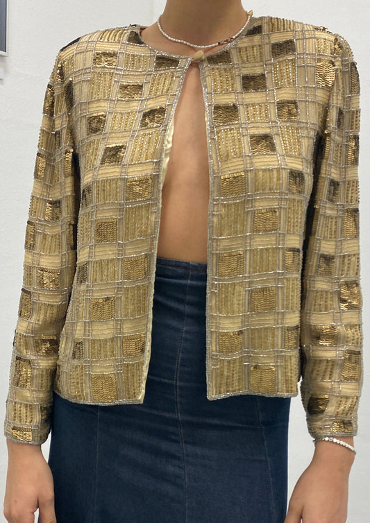 Goldenes Pailletten Jäckchen