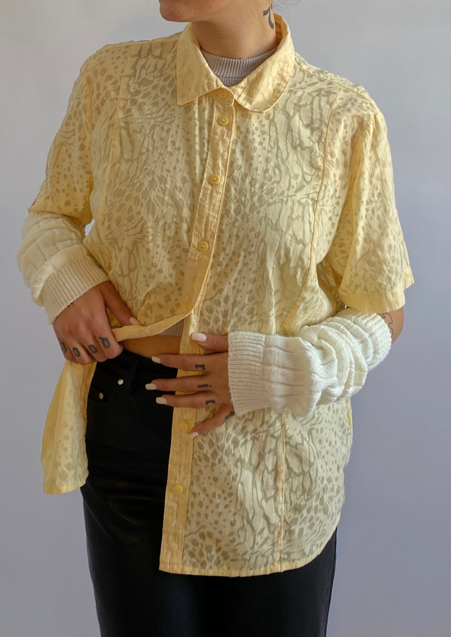 yellow blouse