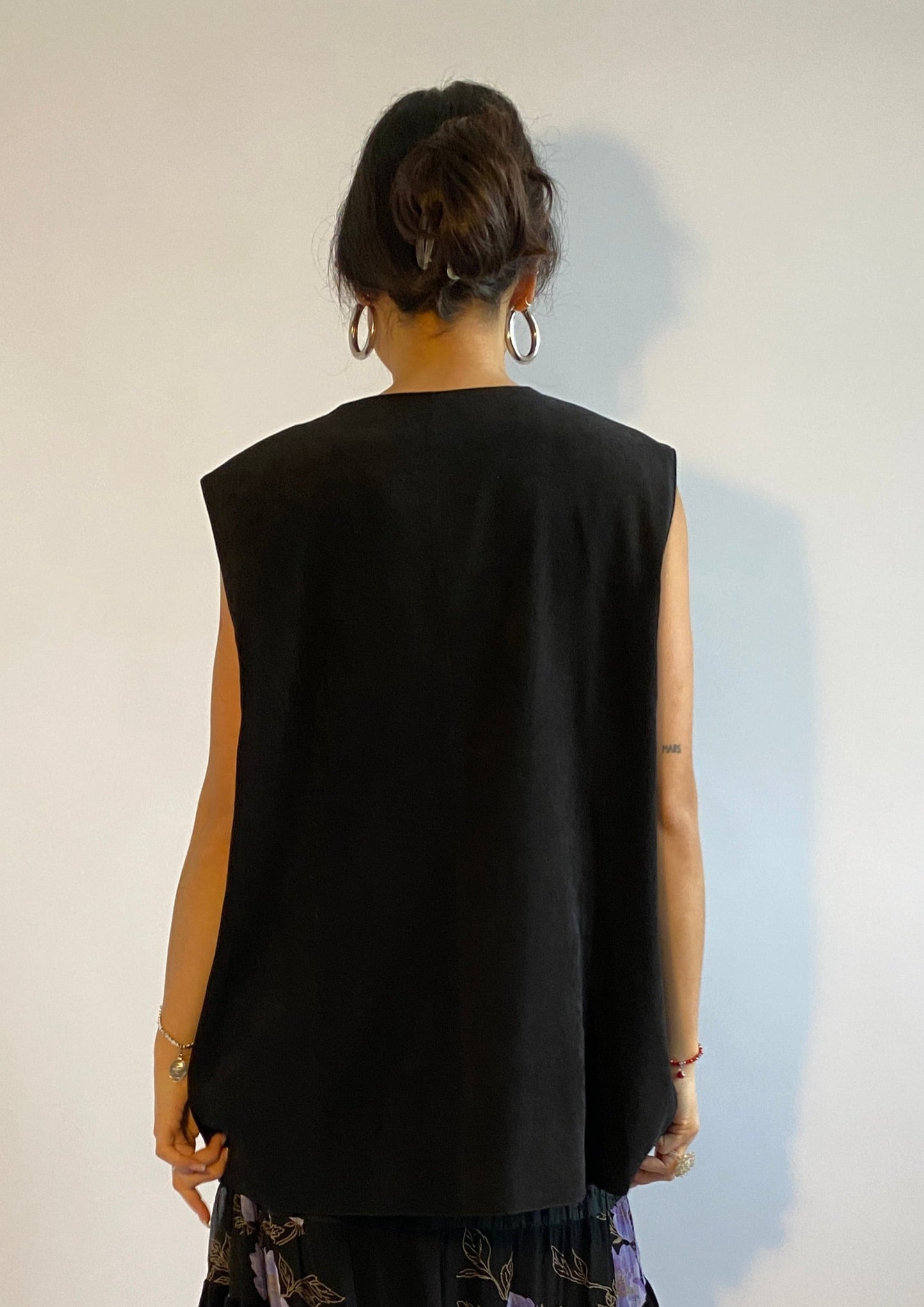 vintage weste schwarz second hand