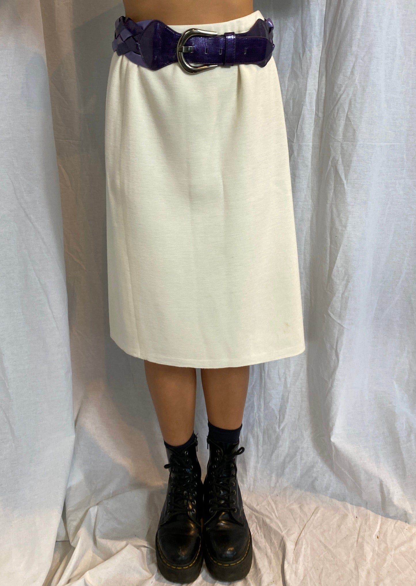 Midi Skirt Cream White