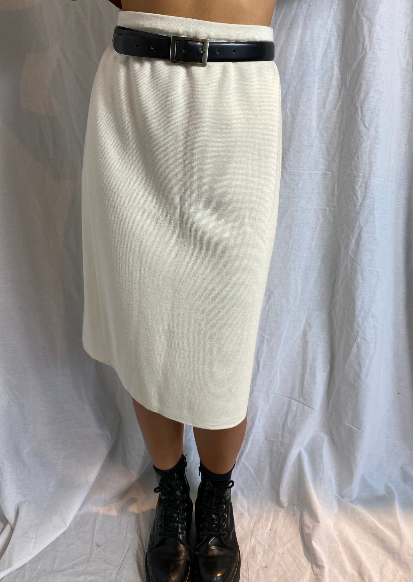 Midi Skirt Cream White