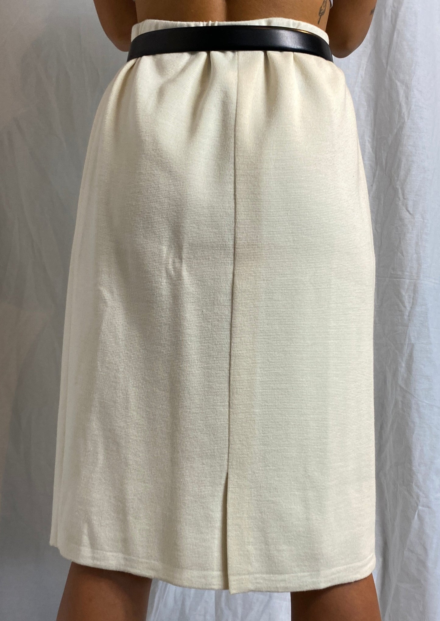 Midi Skirt Cream White