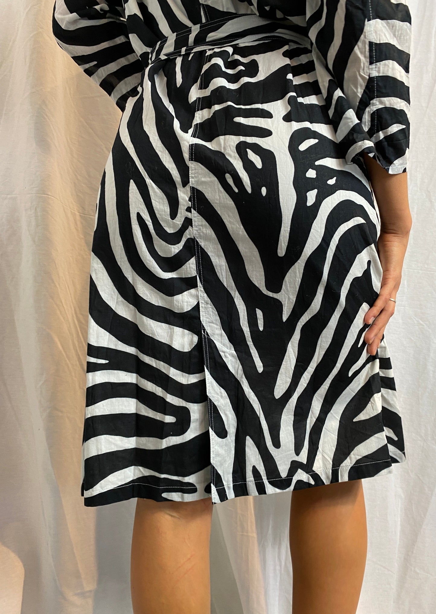 escada kleid mit zebra muster