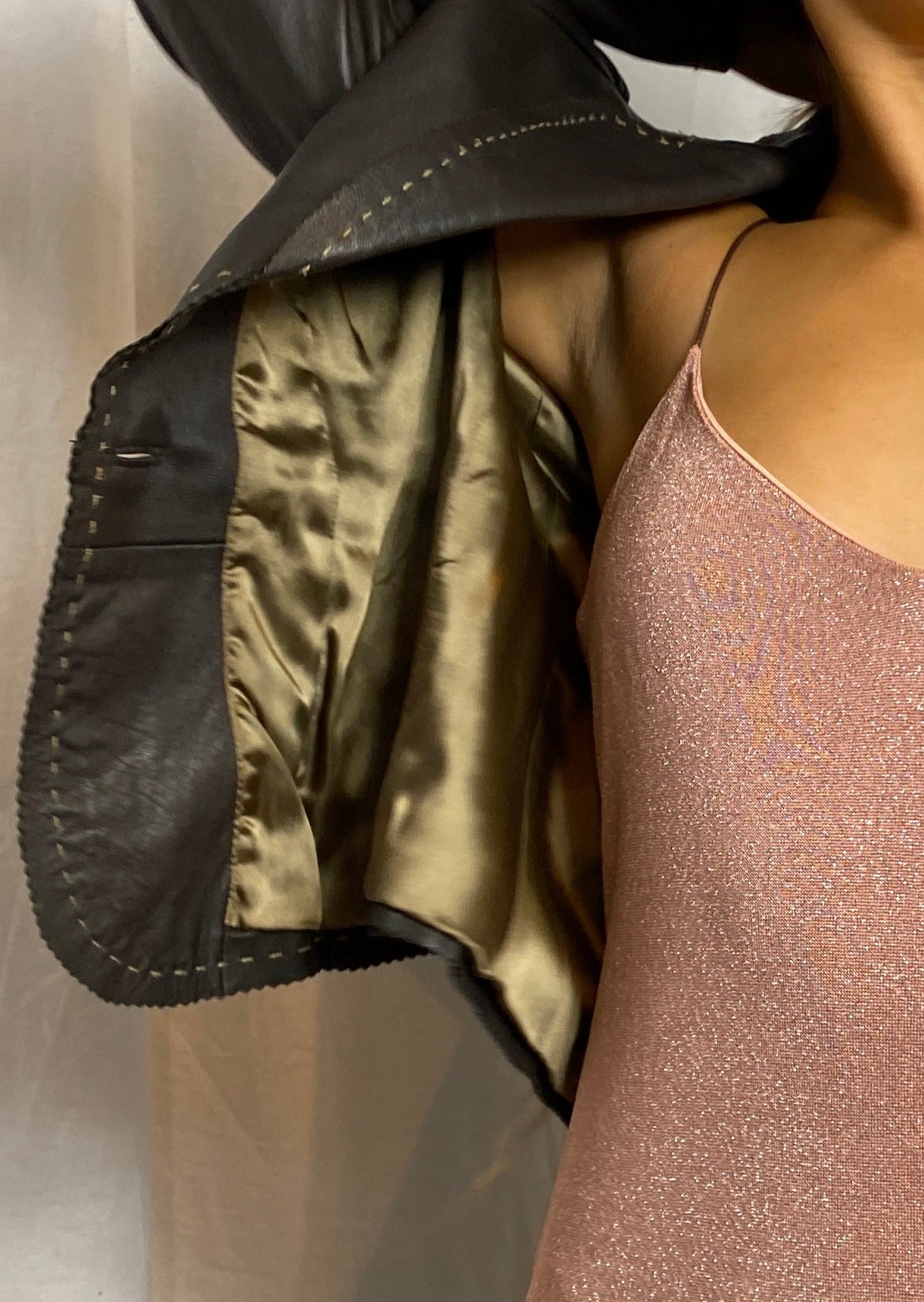 short leather jacket