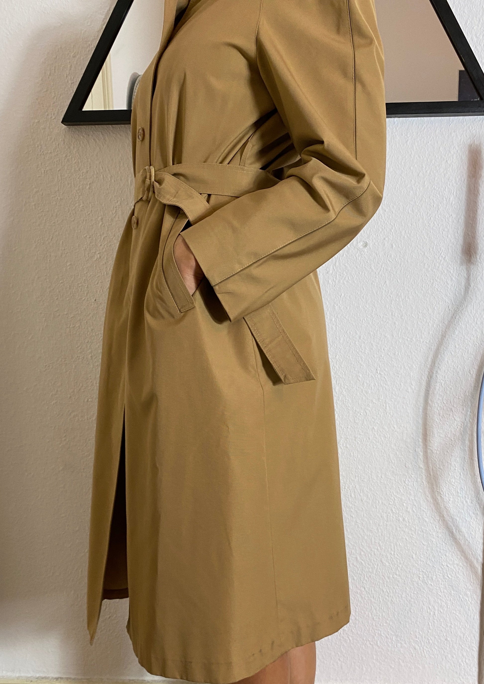 beige vintage trenchcoat