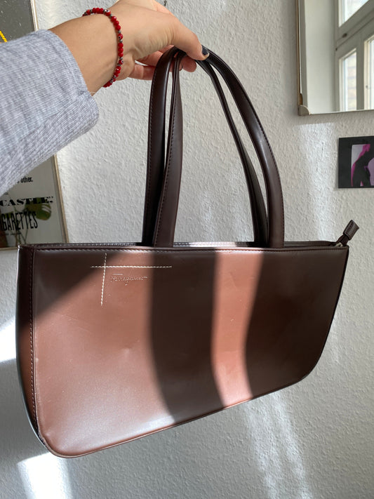 salvatore ferragamo handtasche braun