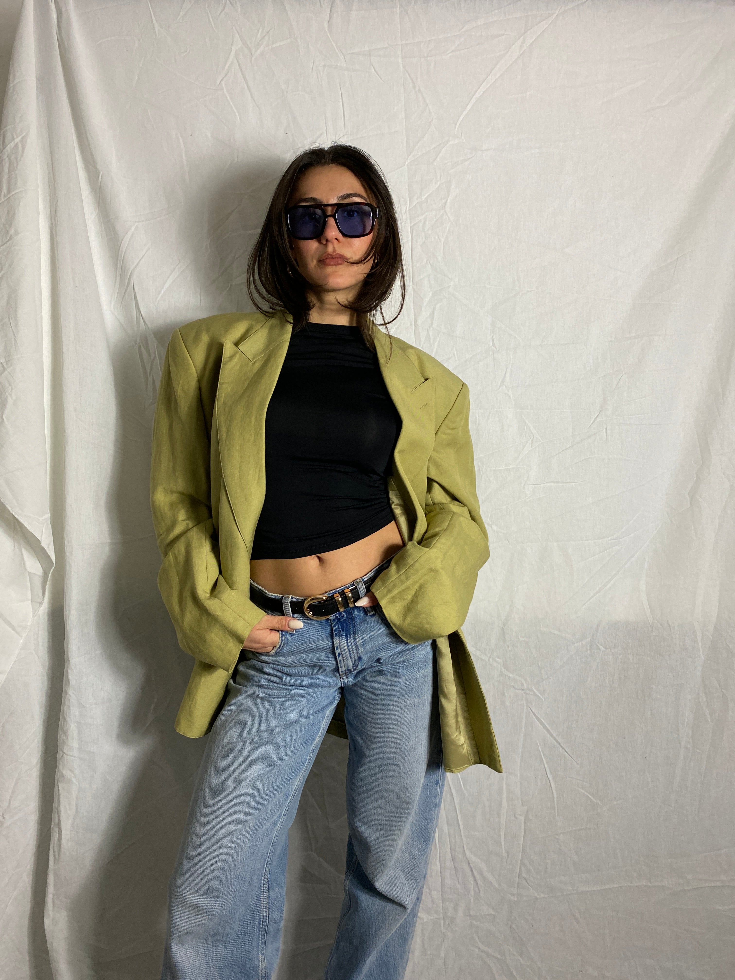 Vintage Leinen Blazer