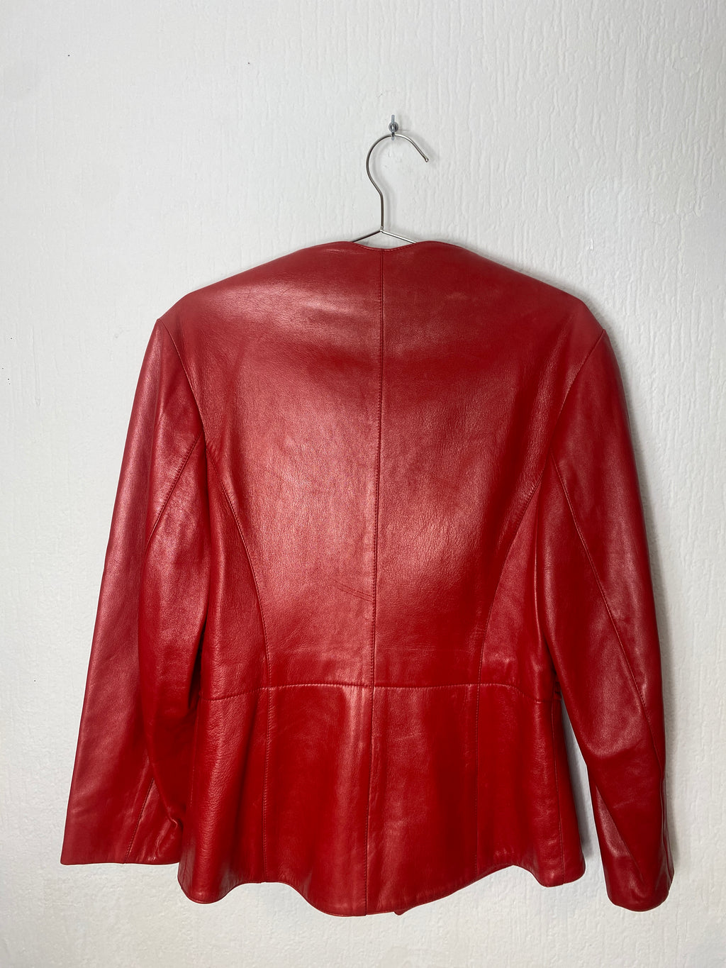 Zweireihige Lederjacke