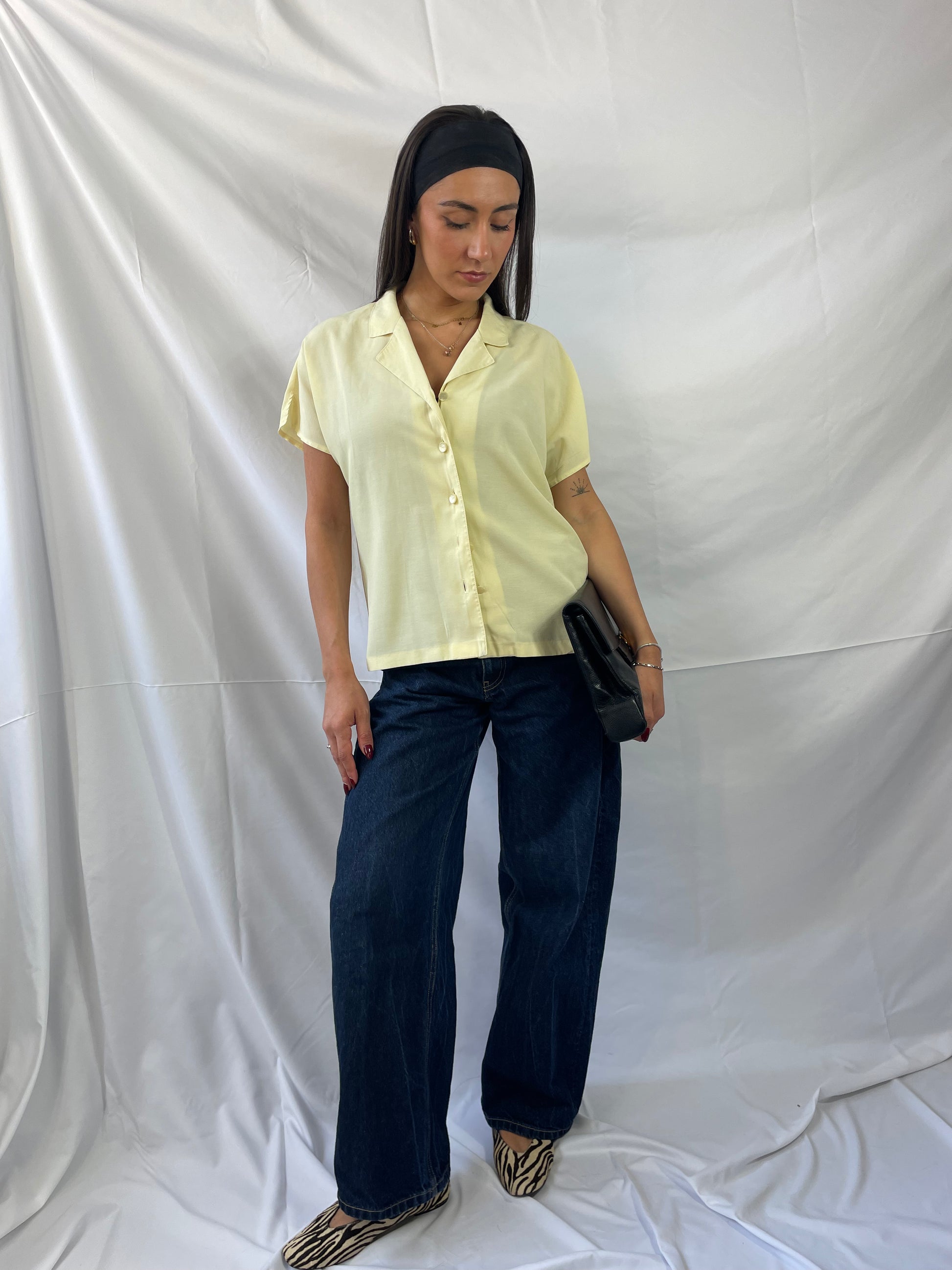 gelbe vintage bluse