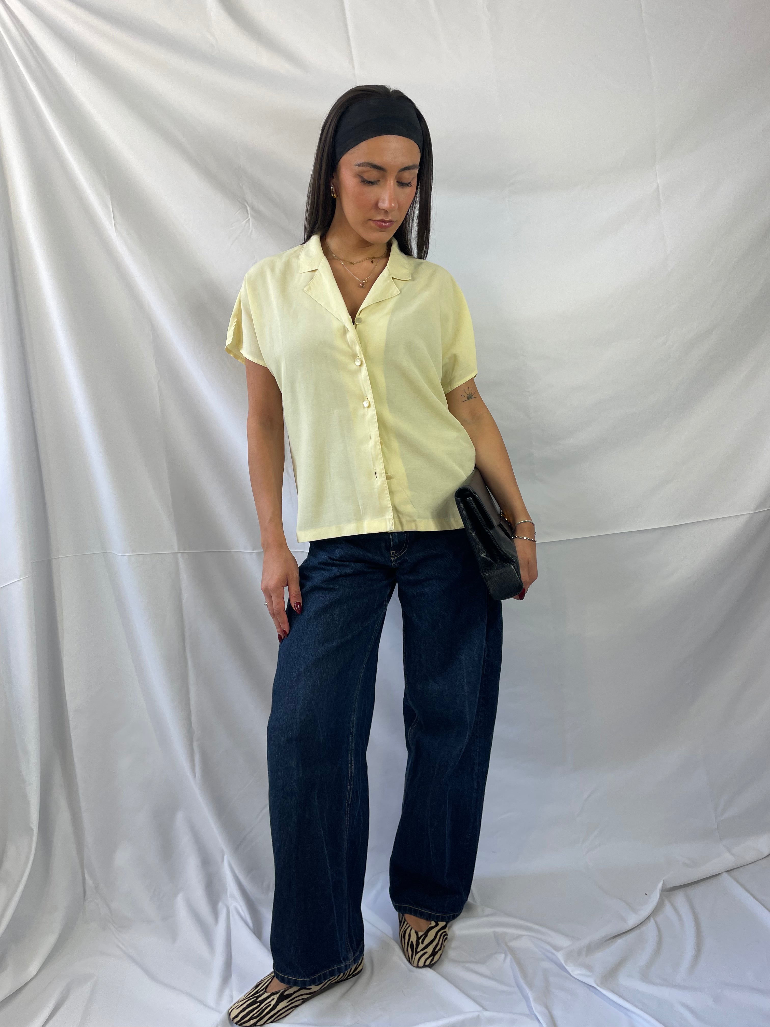 gelbe vintage bluse