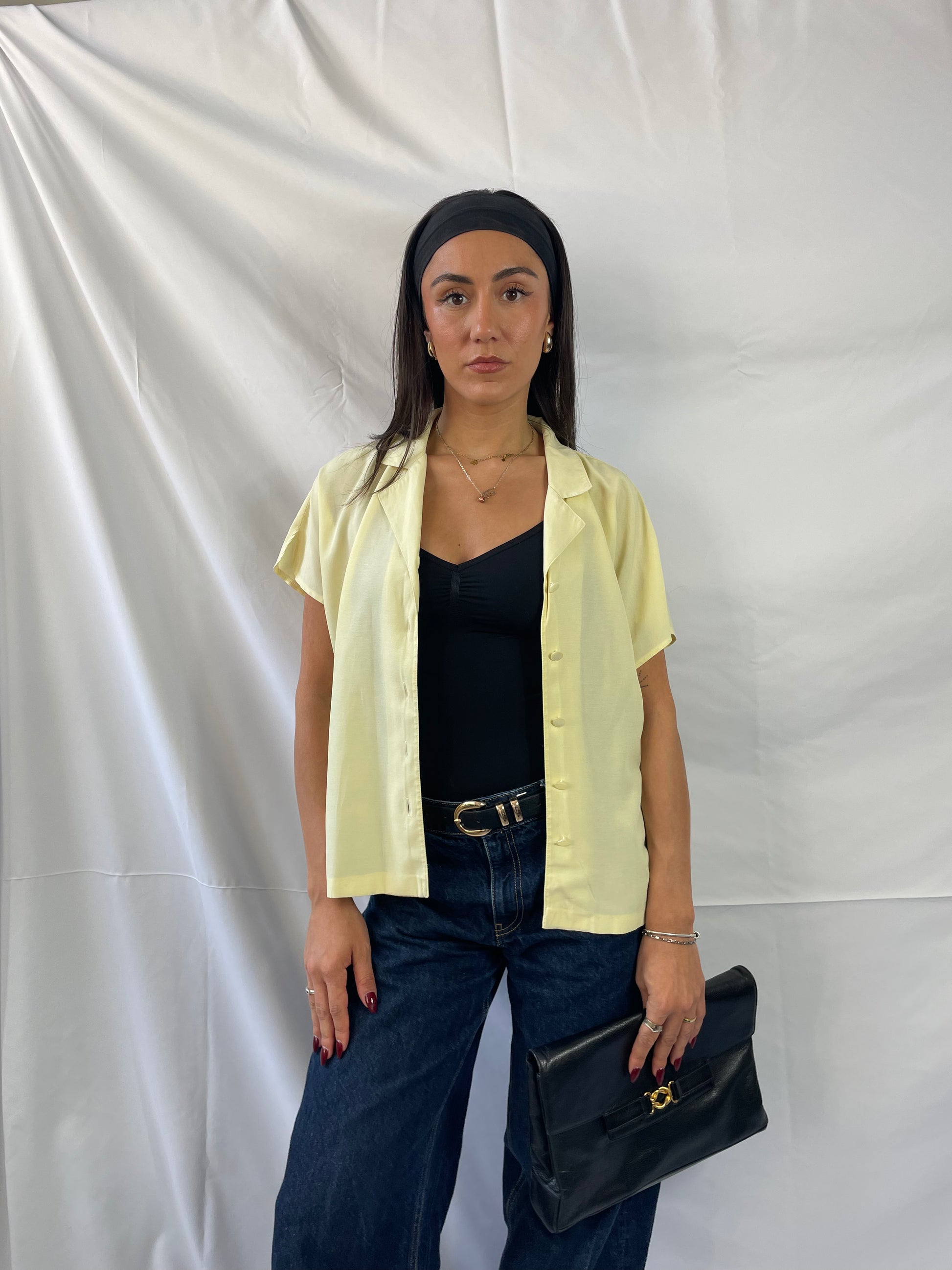 gelbe vintage bluse