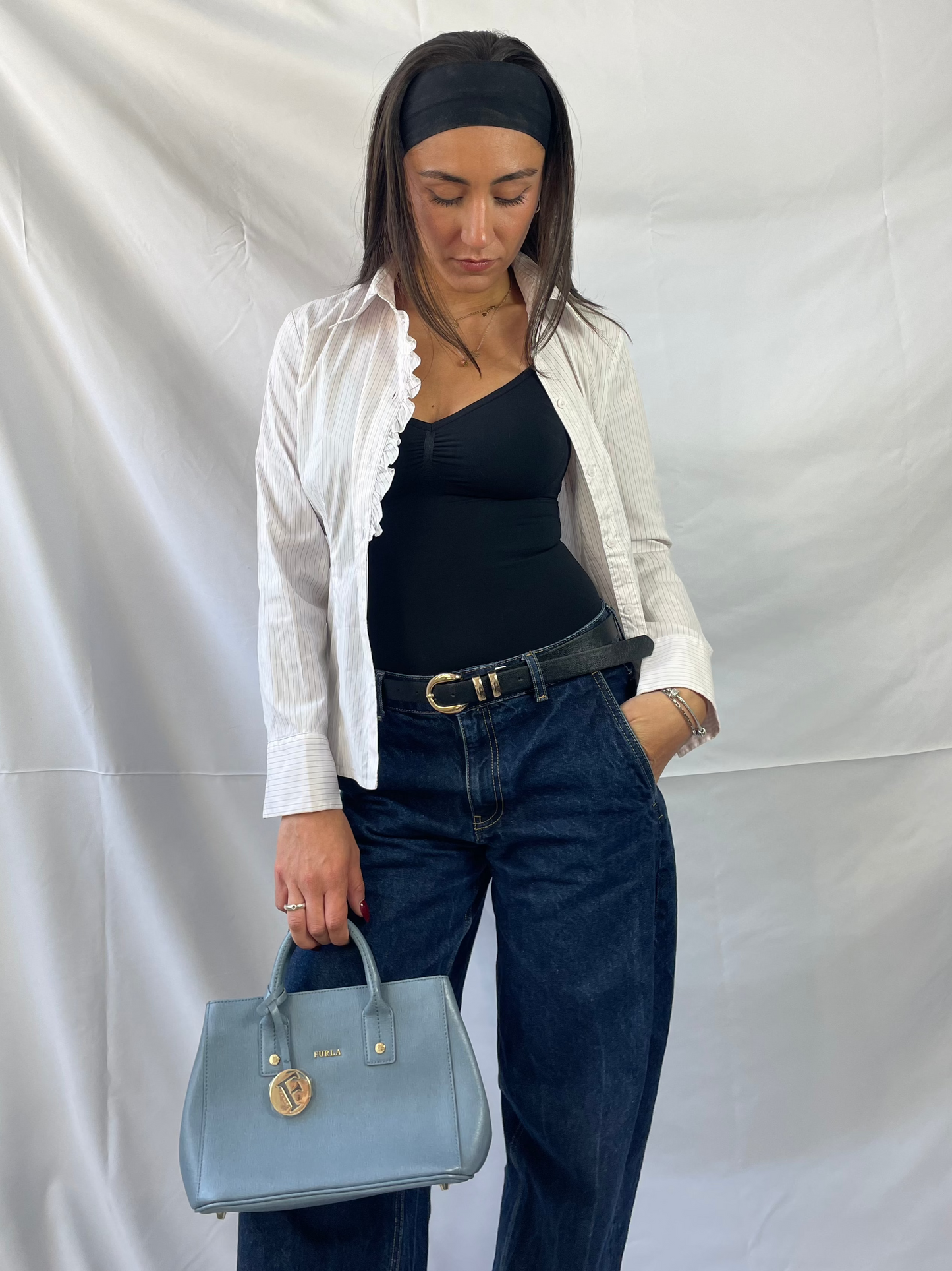Bluse mit Rüschen
