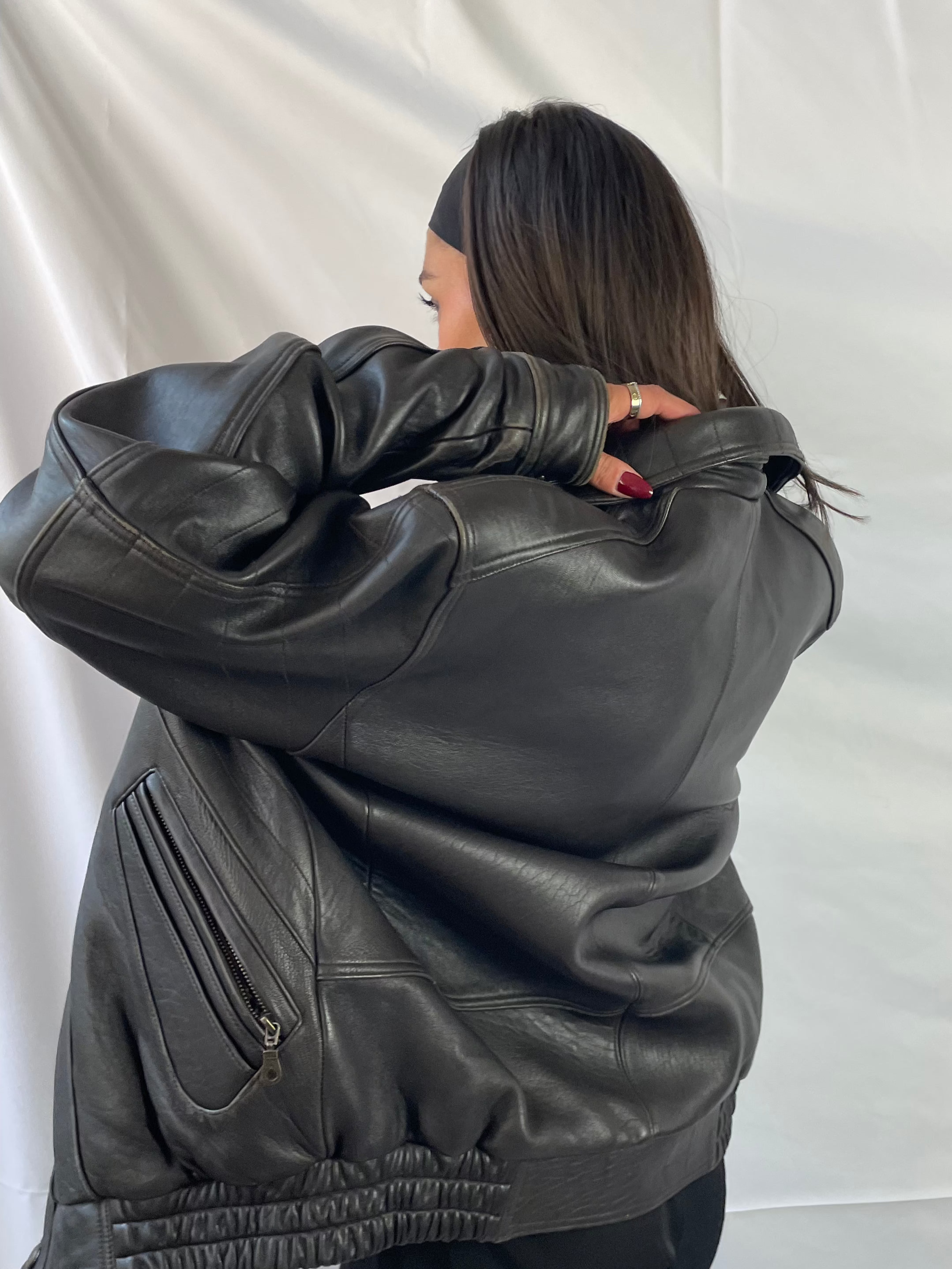 Verwaschene Lederjacke