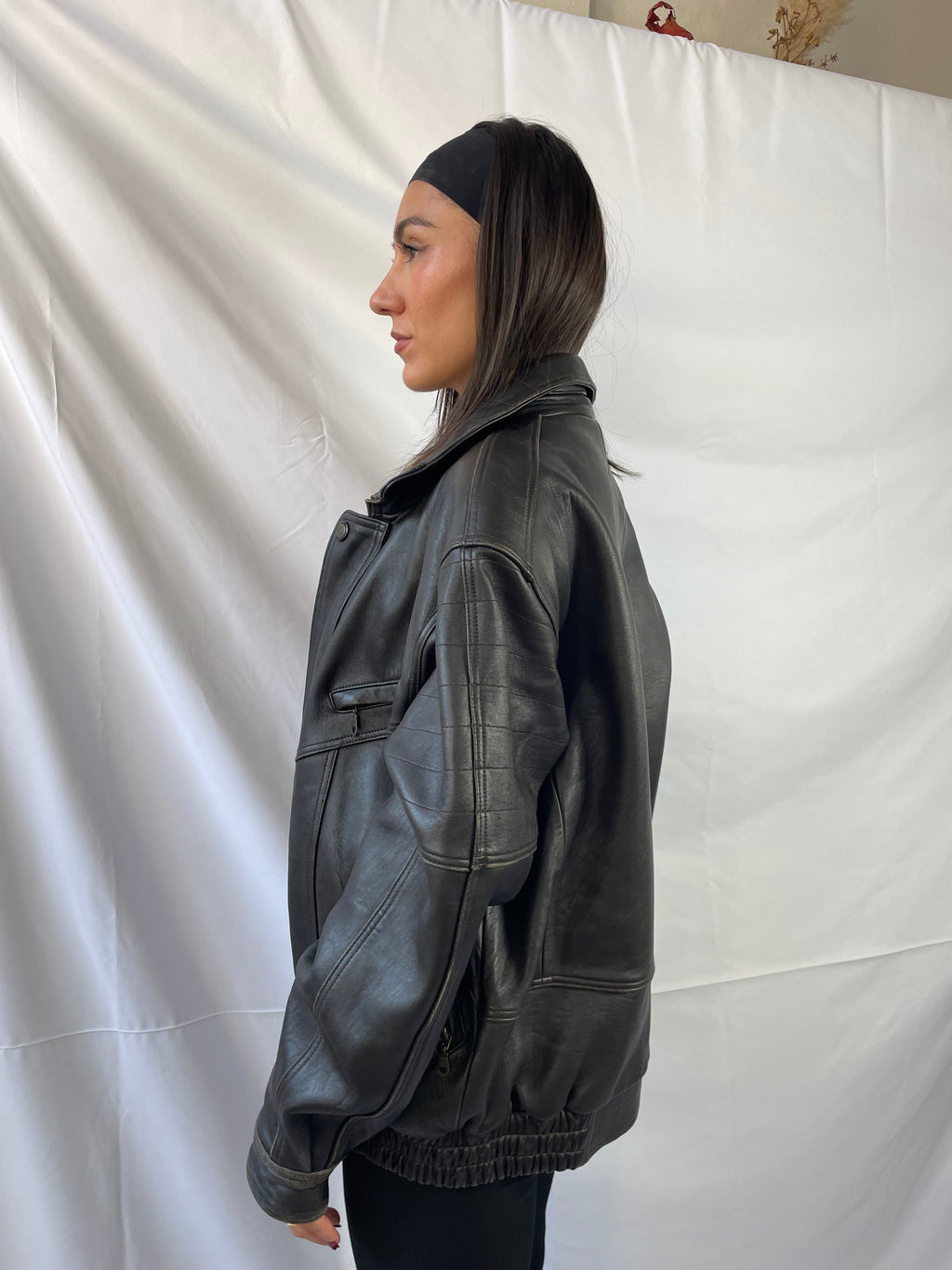 Verwaschene Lederjacke