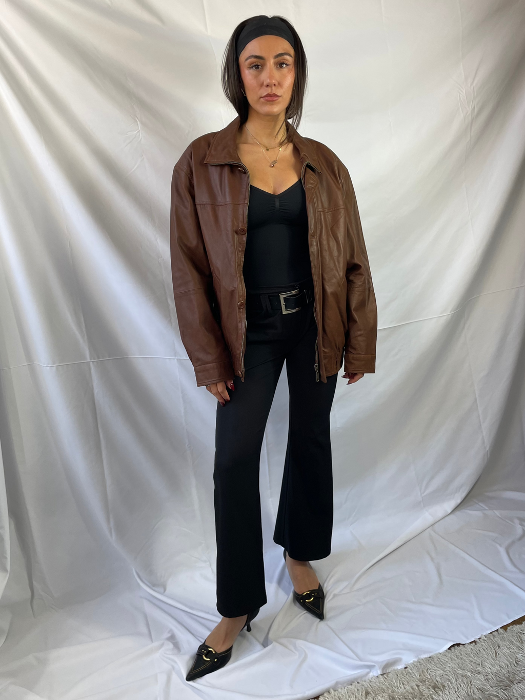 bomber lederjacke braun