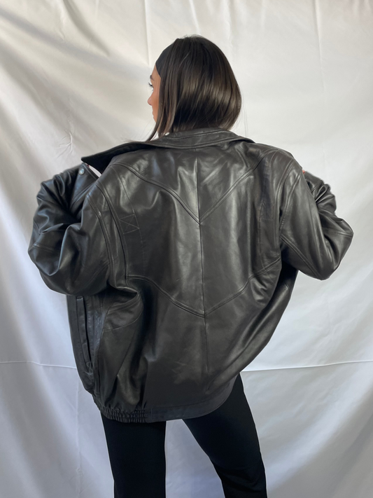 vintage bomber lederjacke 