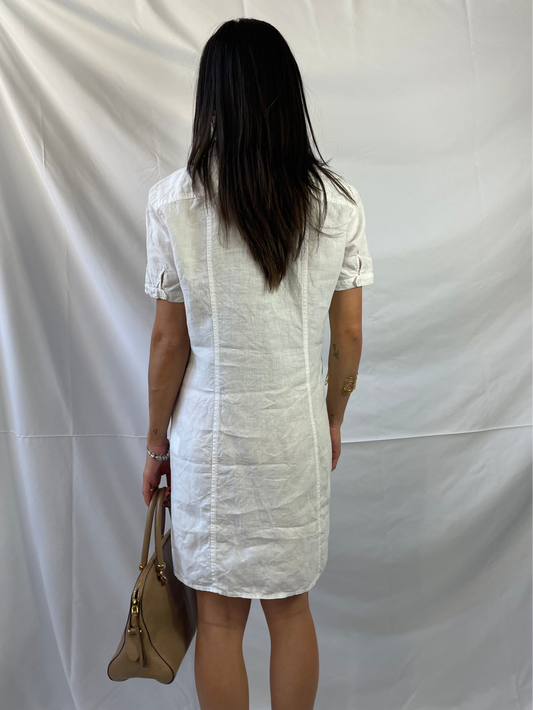 weisses leinenkleid
