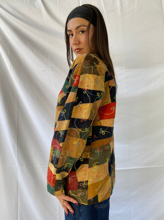 wildlederjacke bunt