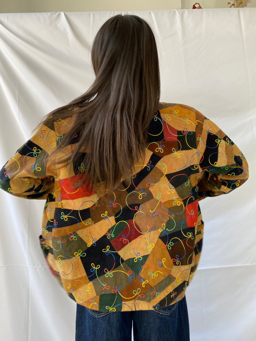 Patchwork Wildlederjacke