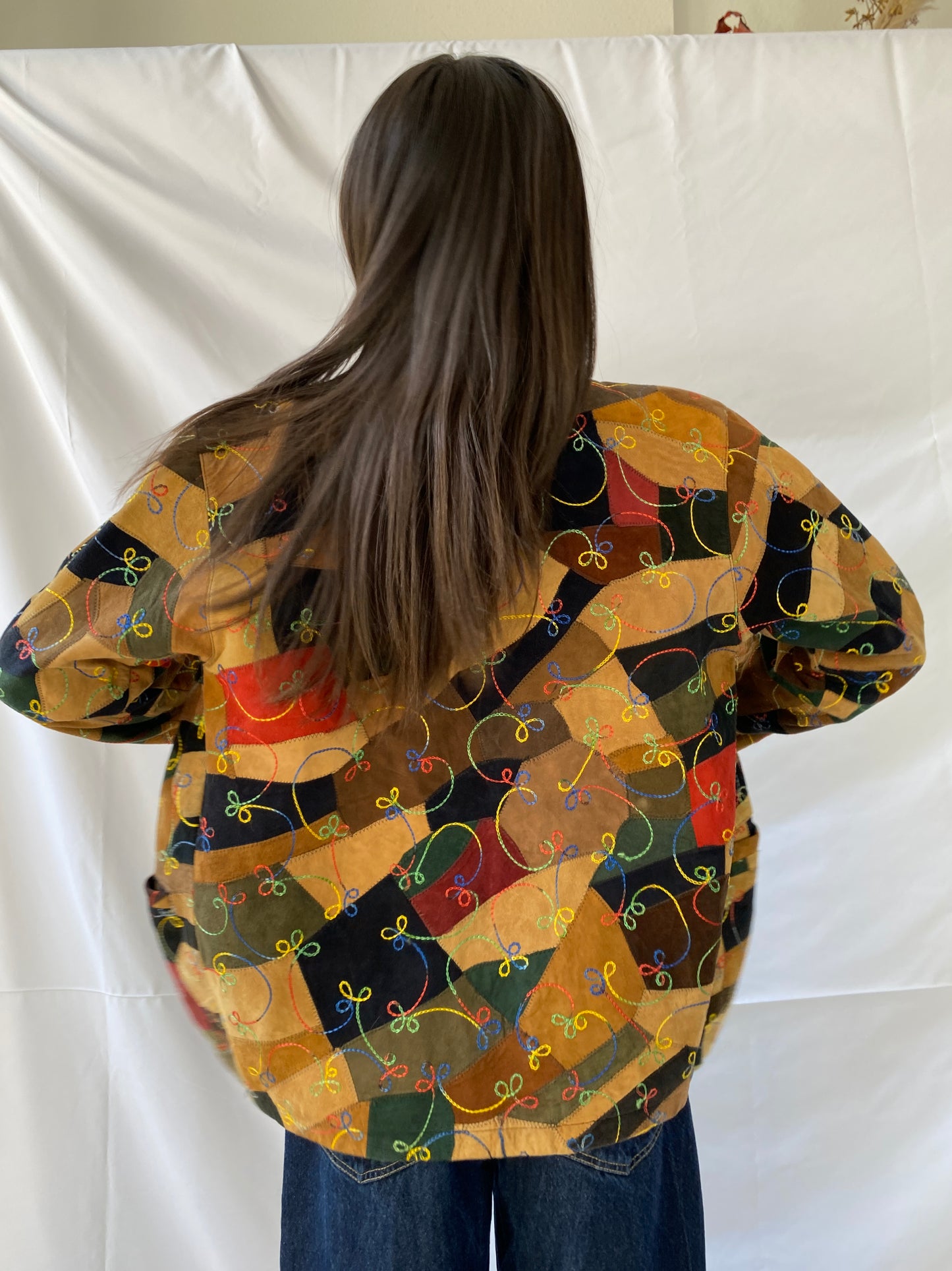 Patchwork Wildlederjacke