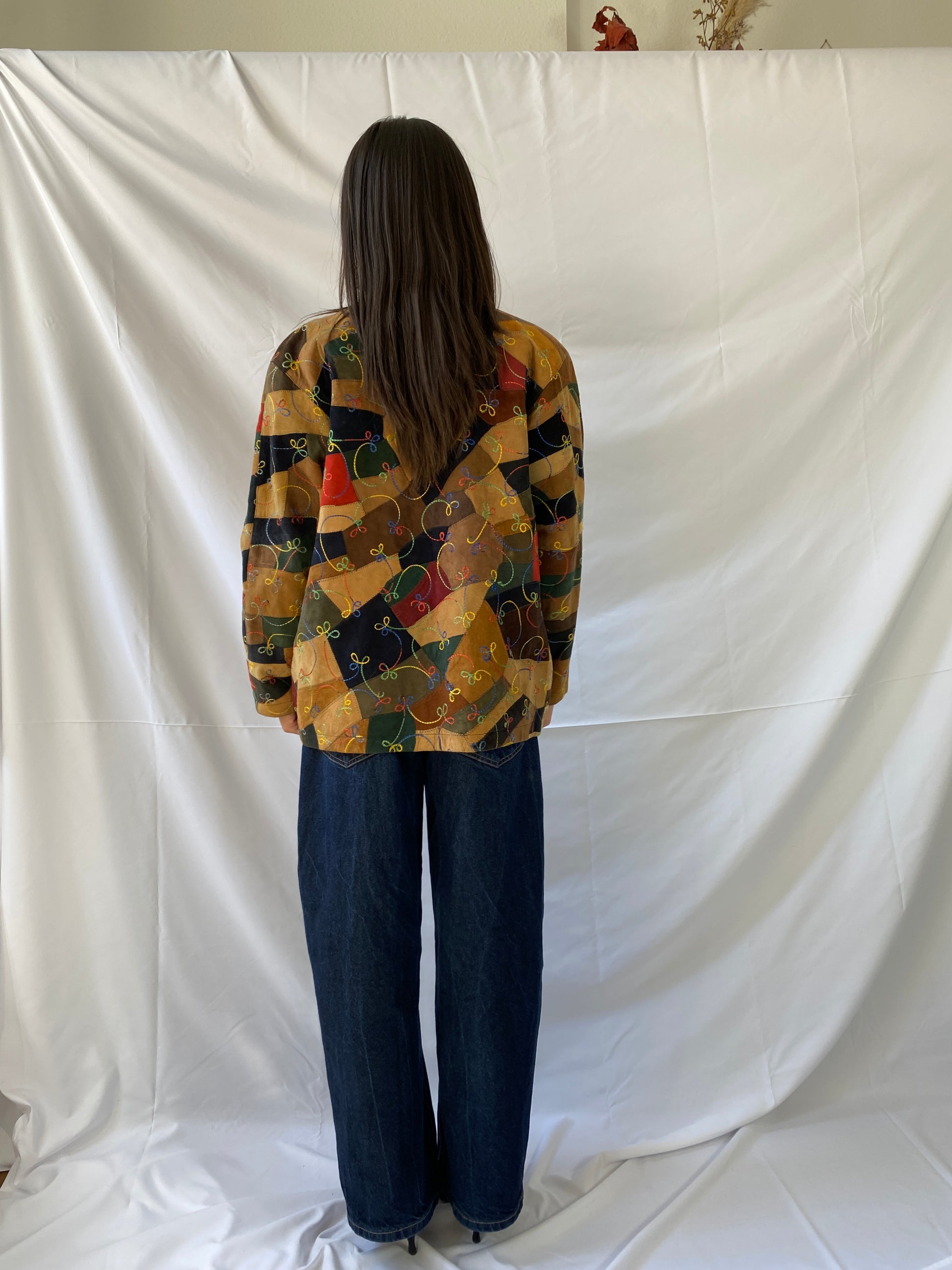 wildlederjacke bunt