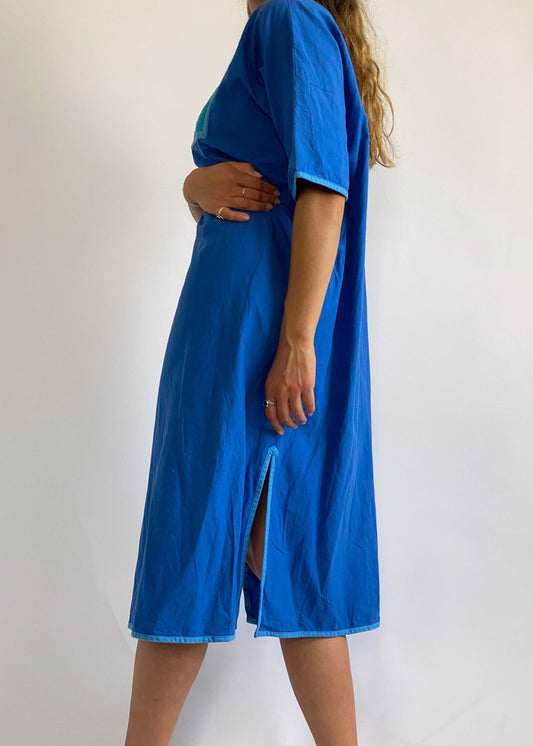 blaues midikleid second hand