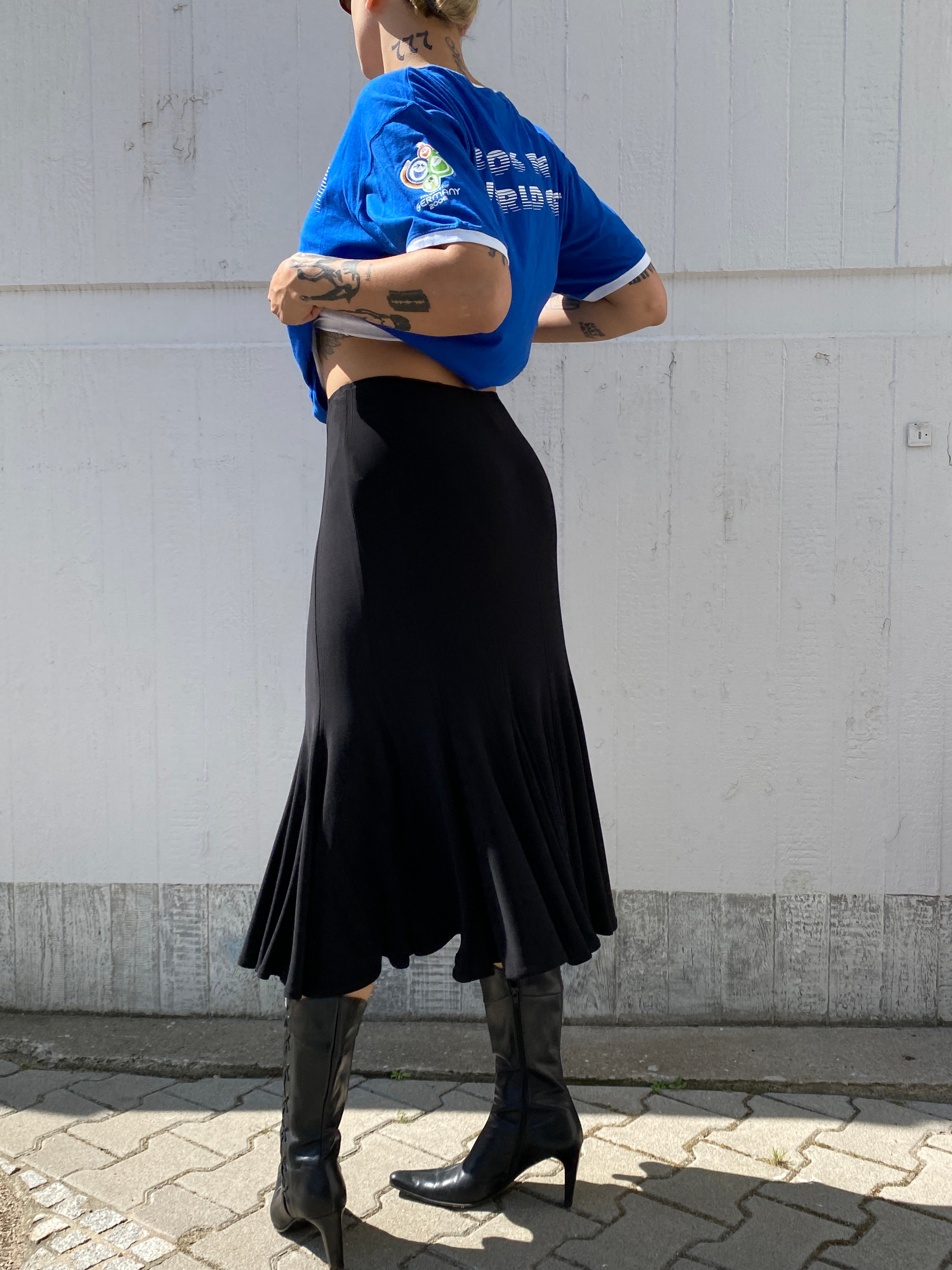 pleated maxi skirt