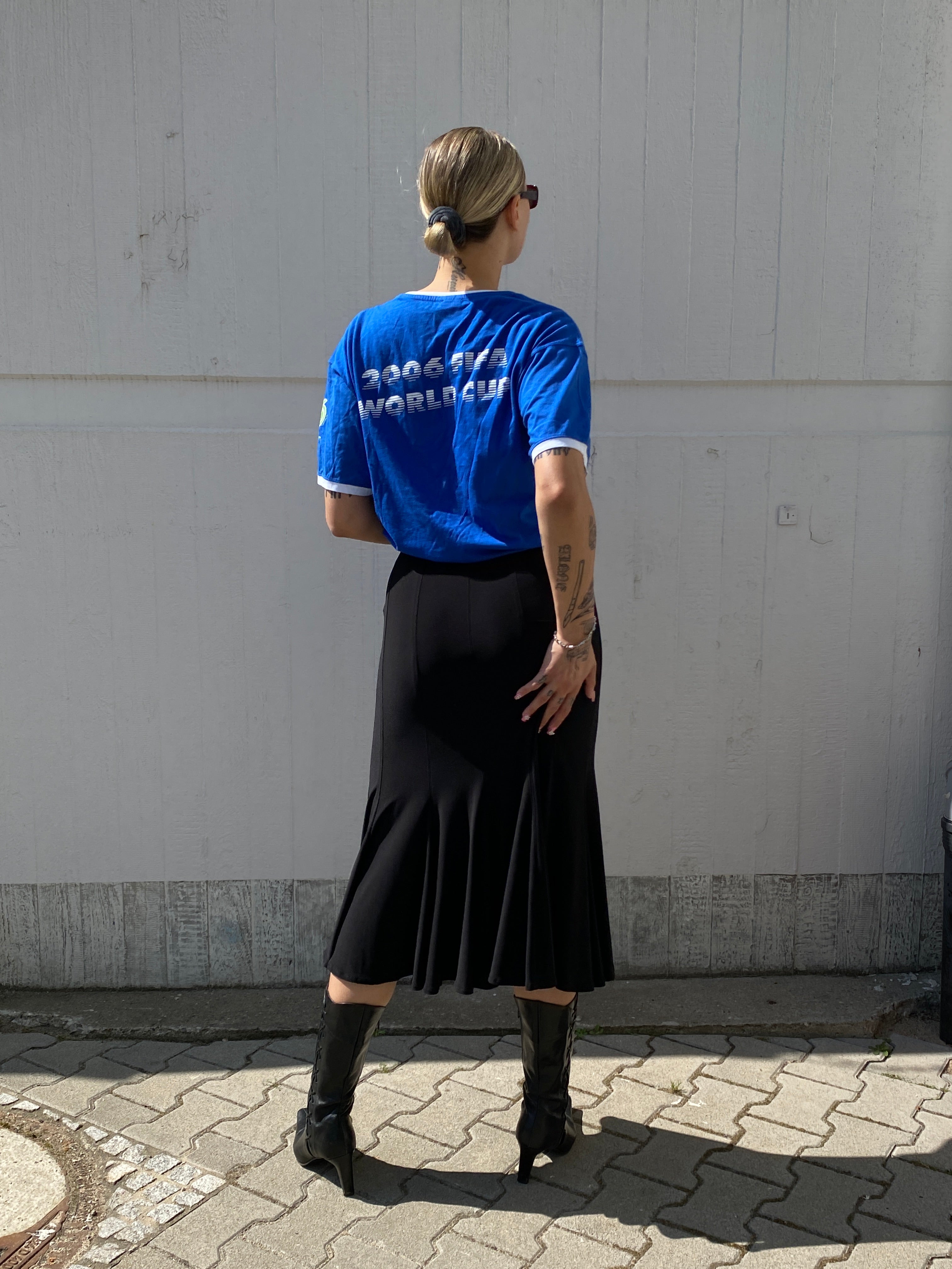 pleated maxi skirt