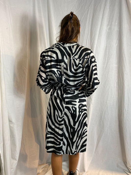zebra sommer kleid vintage