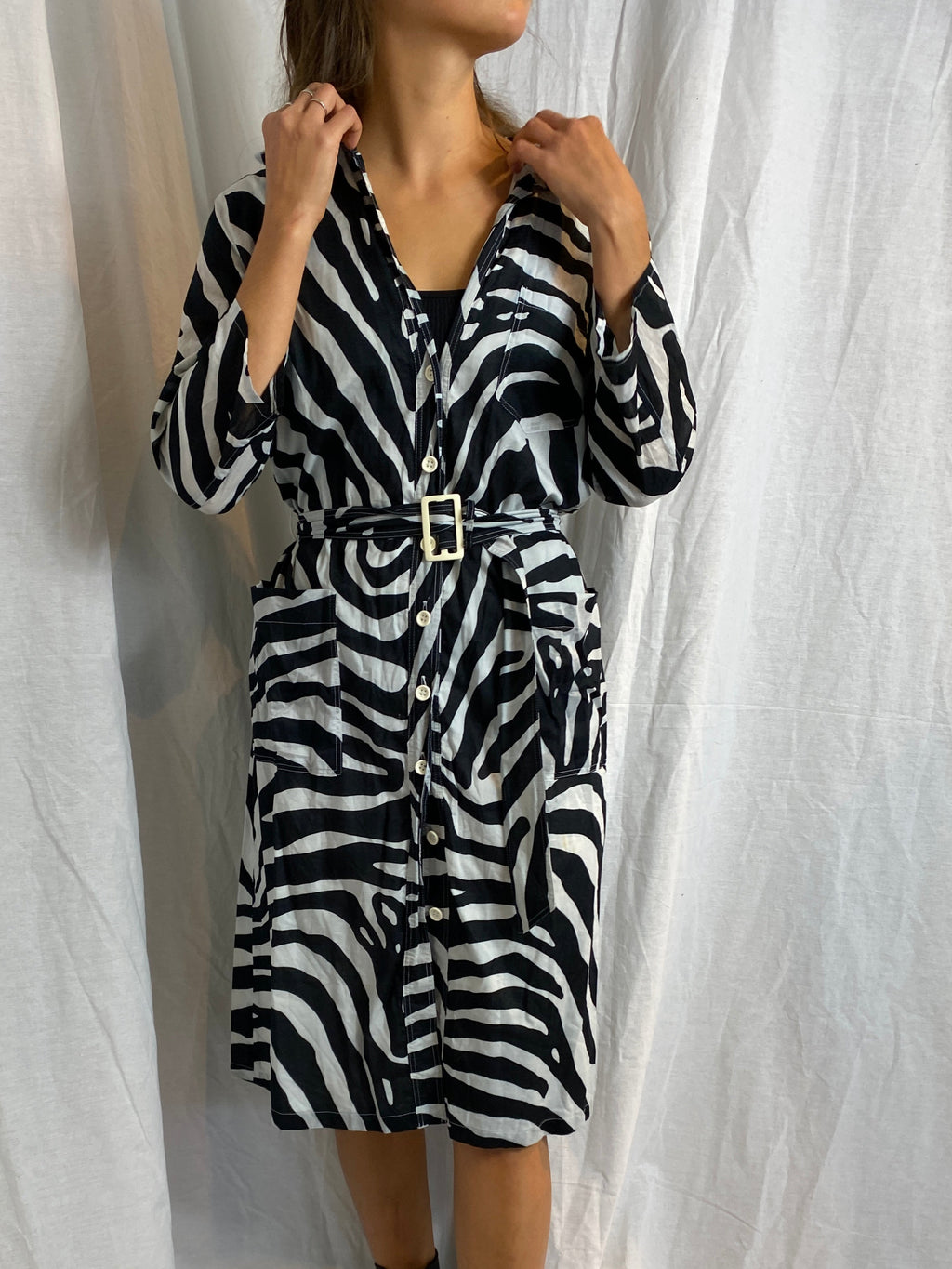 zebra kleid escada second hand