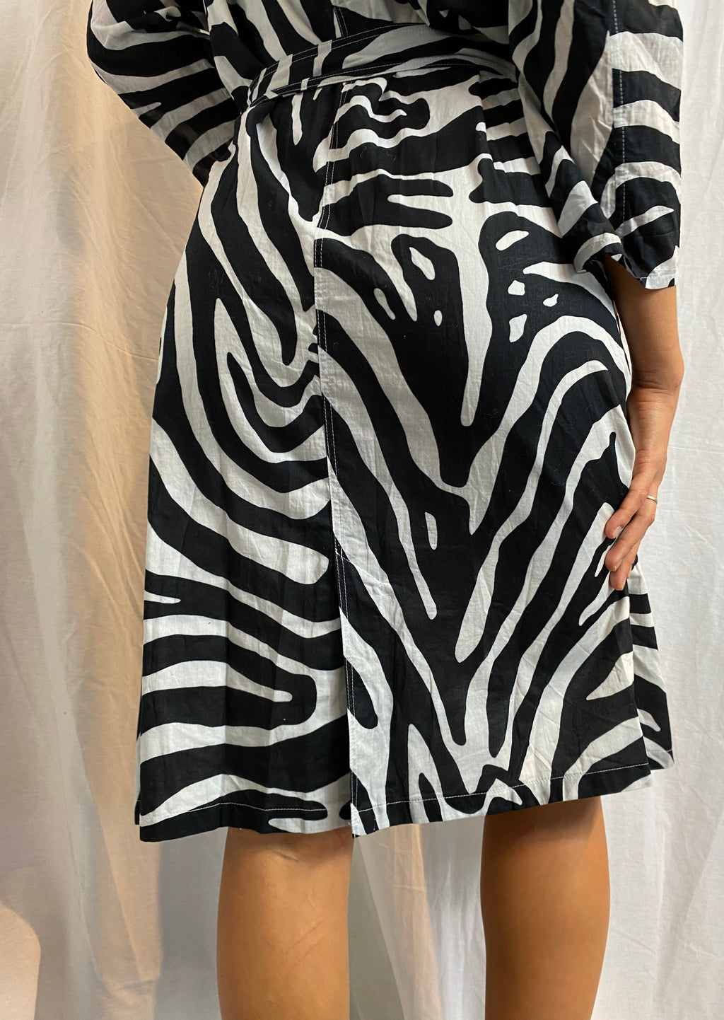 escada kleid mit zebra muster